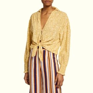 Faithful the Brand Aira knot shirt - Petra Snake